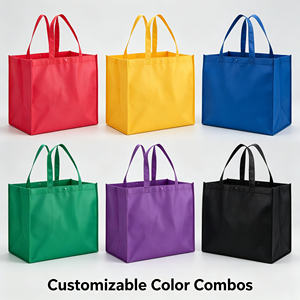 Custom Logo Non Woven Tote Bag <b>Large</b> Capacity Reusable Shopping Grocery Bag for Promotional Branding Events - Product Image 2