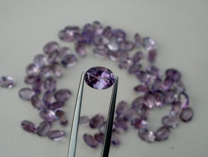 Ametyste naturelle ovale, pierre précieuse naturelle facettée, 8 x 6 mm, certifiée par un tiers, pour la fabrication de bijoux - Product Image 5