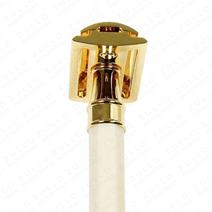 Navaja de Afeitar Recta Personalizada OEM, Acero Inoxidable, Mango Blanco Dorado, Herramienta Profesional de Barbería - Product Image 3