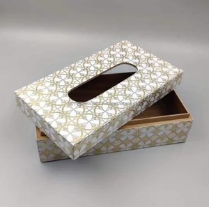 Boîte à bijoux pour serviettes en MDF de qualité supérieure avec papier de soie imprimé en émail et boîte à bijoux décor à la maison au meilleur prix - Product Image 1