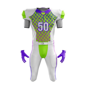 Uniforme de football américain de qualité supérieure, couleur personnalisée, 100% polyester, séchage rapide, vêtements de sport, vente chaude, équipe Lamar Jackson - Product Image 3