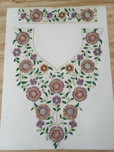 Fournisseur de patchs brodés en gros pour col de vêtement |   Applique de col ethnique pour Kurtis et Sarees - Product Image 5