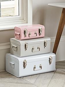 Coffre de rangement décoratif avec fermoirs et poignée pour dortoir universitaire - Product Image 5