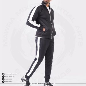 OEM Service Casual Solid Tracksuit High Quality Custom Logo Polyester Fleece Sublimated Side <b>Strip</b> Running Jogging Unisex - Product Image 4
