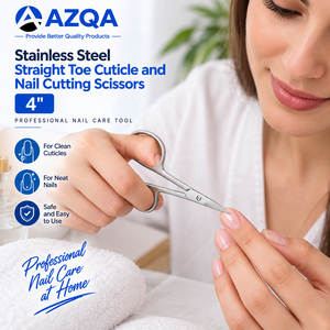 Tijeras Profesionales para Cutículas de Acero Inoxidable con Punta de Flecha, Hojas Curvas Afiladas y Acabado Satinado para el Cuidado Preciso de las Uñas - Product Image 5