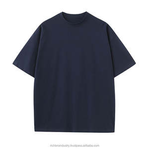 T-shirt à manches courtes en relief pour homme unisexe poids lourd 270g 100% coton vintage délavé à l'acide pour hommes - Product Image 6