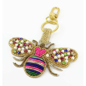 Luxurious Embraided Seed Beaded Keychain Lightweight Keyring Decorative Modern charms For <b>Key</b> Bag Gift Ethnic Beaded Accessories - Product Image 1