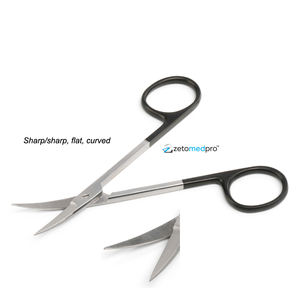 Ciseaux chirurgicaux TC Gold Iris Gum fabriqués en acier inoxydable de haute qualité avec inserts en carbure de tungstène – Pointes droites et aiguisées - Product Image 3