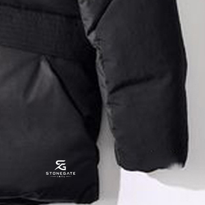 เสื้อแจ็คเก็ตบุใยสังเคราะห์แบบมีฮู้ดสำหรับผู้ชาย ดีไซน์ใหม่ รุ่นปี 2026 ผ้ามันเงา บุนวมอย่างดี อุ่นสบาย เหมาะสำหรับใส่กลางแจ้ง - Product Image 3