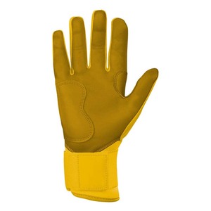 Gants de frappe en cuir jaune avec paume rembourrée et fermeture à enfiler pour l'entraînement des adultes - Product Image 4