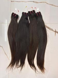 ผมต่ออินเดียแท้จากวัด  แบบเวอร์จิ้น  จัดเรียงเกล็ดผม  สีดำธรรมชาติ  แบบเส้น  OEM ODM ขายส่ง - Product Image 2