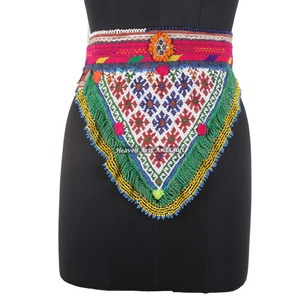Vintage Belt Belly Dance Bead Afghani Traditional Waist Belt Kuchi Tribal BB085 <b>Old</b> Banjara Real Vintage Handmade Beaded Belts - Product Image 1