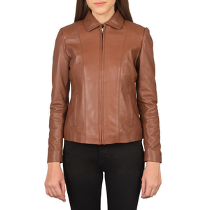Latest Design Street Cowhide <b>Motorcycle</b> Leather women <b>Jacket</b> Moto Racing women Leather <b>Jacket</b> - Product Image 2