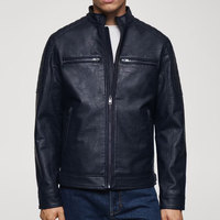 Produit très demandé, dernière collection, vestes en cuir d'hiver, manches longues, multi-poches, style décontracté, vestes en cuir pour hommes