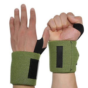 Olive Green <b>Wrist</b> <b>Wraps</b> Professional Weightlifting Support Straps <b>Gym</b> Fitness Training Brace Protective Gear OEM - Product Image 2