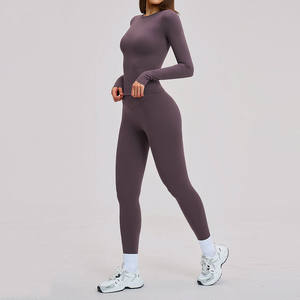 Conjunto Deportivo para Mujer de Marca Famosa, Cuello Redondo, Cintura Alta Elástica, Transpirable, para Yoga y Pilates, Ecológico - Product Image 1