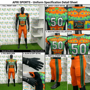 Meilleurs ensembles d'uniformes de football américain de haute qualité, logo personnalisé entièrement imprimé, sublimation complète, manches courtes, 100% polyester - Product Image 4
