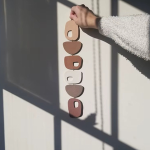 กระเบื้องเซรามิกทำมือหลากสีสไตล์วาบิซาบิ สำหรับตกแต่งผนังโทนสีเอิร์ธโทน ไอวอรี่ เบจ เหมาะสำหรับห้องนั่งเล่น ห้องนอน และสำนักงาน ตกแต่งบ้าน - Product Image 6