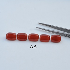 Piedra Preciosa Suelta de Ónice Rojo Natural de 10x12 mm, Corte Cojín Largo Facetado, Certificado IGI, de Fabricante Regular, Producto Más Popular - Product Image 3