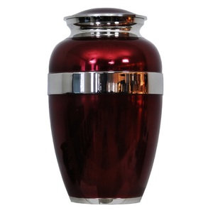 Urnes funéraires pour adultes en laiton de haute qualité avec bande dorée et finition noire en métal pour cendres humaines - Product Image 5