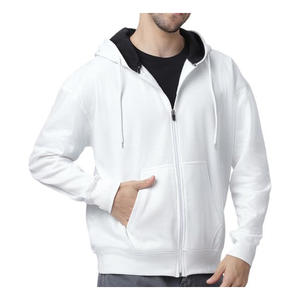 Sweat à capuche zippé pour homme en molleton de haute qualité, style streetwear, entièrement zippé, avec logo personnalisé, fermeture éclair intégrale. - Product Image 1