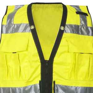 Coated Warm Vest <b>Jacket</b> Customized High Quality <b>Hi</b>-<b>vis</b> Safety Waterproof Windproof Pu High Reflective Water Proof for Men - Product Image 6