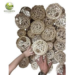 Bolas Decorativas de Ratán Hechas a Mano Ecológicas, Esferas Tejidas Naturales para Decoración del Hogar, Suministros para Fiestas de Boda - Product Image 6