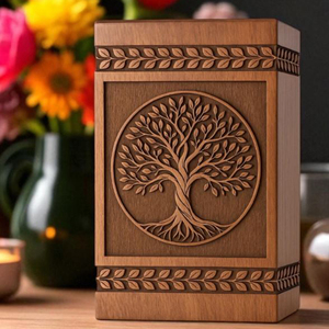 Luxury Rosewood Urn for Human Ashes – Handmade Memorial Box Keepsake urn Memorial Keepsake by AYAANS - Product Image 5