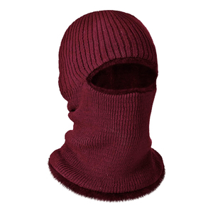 2026 Latest Khaki Ribbed Knit Balaclava With Fleece Lining <b>Winter</b> <b>Face</b> <b>Mask</b> Casual Style For Adults Balaclava - Product Image 4