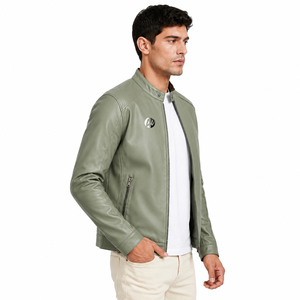 Veste en cuir pour homme de haute qualité, coupe ajustée, toucher doux, finition durable et allure intemporelle pour un usage quotidien décontracté et en plein air. - Product Image 2