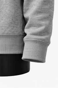 Sweat-shirt d'extérieur ultra chaud à col zippé, doublé en sherpa, en polaire épaisse et lourde, coupe-vent, brodé, délavé à la pierre - Product Image 5