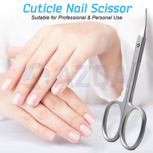 Ciseaux à cuticules en acier inoxydable avec lames courbées, bord de coupe fin pour manucure, pédicure et soin des ongles - Product Image 5