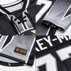Custom Sublimation Ice Hockey Jersey 100% <b>Polyester</b> Lace-up Collar Heavyweight Men's Team Wear Uniforms Team Name OEM - Product Image 4
