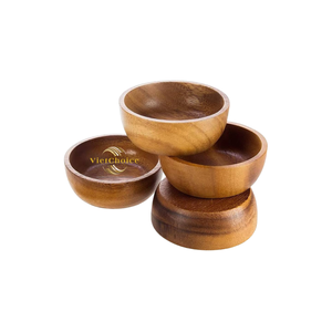 Luxury Handcrafted Eco-Friendly <b>Disposable</b> Wooden Bowl Minimalist Style Salad Serving Platter <b>Tableware</b> for High End Resorts - Product Image 1
