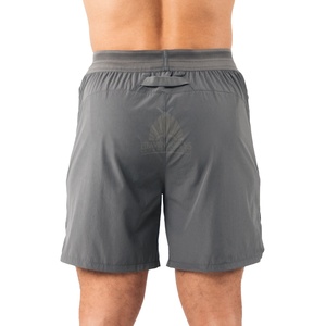 Short de course Short de sport personnalisé de haute qualité pour hommes Short de sport en tissu éponge avec logo à motif solide Style de fitness décontracté - Product Image 3