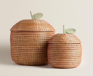Panier de rangement rond en jonc de mer Vietrustic, design multifonctionnel, matériau écologique pour le rangement du linge - Product Image 6