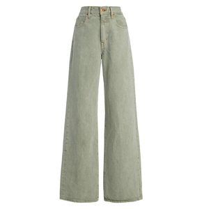 Pantalones Vaqueros de Mezclilla con Color y Diseño Personalizados, Logotipo Bordado, Pantalones Vaqueros Acampanados con Pedrería, Pantalones Vaqueros Acampanados Lavados para Mujer - Product Image 5