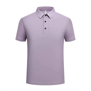 เสื้อโปโลแขนสั้นสีน้ำเงินสำหรับผู้ชาย ผ้าโพลีเอสเตอร์ถัก 100% ระบายอากาศได้ดี สไตล์ลำลอง สีพื้น ดีไซน์กระดุม ทรงปกติ - Product Image 6