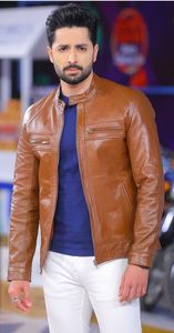 Veste en cuir de haute qualité pour hommes, très élégante et stylée - Product Image 2