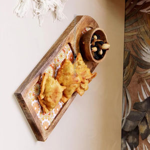 Dernier modèle Plateau de service en bois imprimé écologique Passe au lave-vaisselle et au micro-ondes pour la maison, la cuisine et le restaurant Falak World - Product Image 1