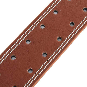 Heavy Duty Breathable Durable Leather Weightlifting Belt with Wrap-around <b>Back</b> <b>Support</b> for Power Lifting & Bodybuilding - Product Image 3
