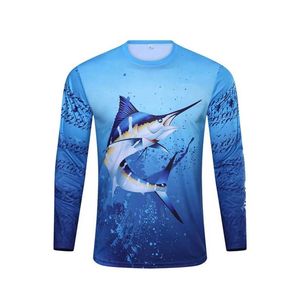 Chemise de pêche personnalisée pour homme UPF 50 à manches longues, séchage rapide, évacuation de l'humidité, maillot de pêche d'extérieur, protection solaire OEM - Product Image 5