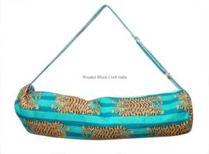 Bolsa de Yoga Acolchada Hecha a Mano con Estampado de Tigre, para Mujer, Verano, Correa Ajustable, Bolsillo con Cremallera, Ligera, Duradera, Moderna y de Lujo - Product Image 3