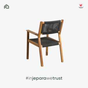 Silla de Cuerda de Madera de Teca Maciza Mustofa, Silla de Comedor Moderna para Patio y Jardín, Muebles de Jepara, Indonesia - Product Image 5