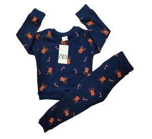 Ensemble de vêtements décontractés pour femmes, imprimé, 2 pièces, col rond, sweat-shirts à manches longues, ensemble de shorts, 100% coton, tissu tricoté, écologique - Product Image 3