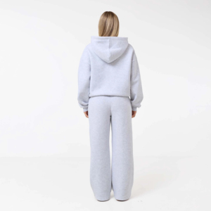 Ensemble de survêtement d'hiver pour femme 100 % coton à capuche, coupe longue, imprimé délavé, décontracté, coupe ample - Product Image 6