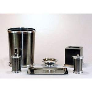 Ensemble de salle de bain classique en métal pour l'organisation du comptoir de salle de bain avec distributeur de savon, porte-brosse à dents et gobelet - Product Image 1