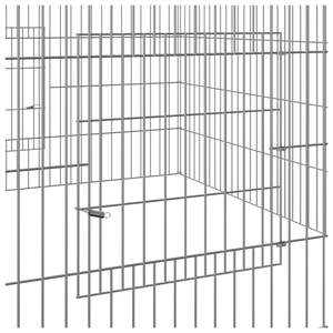 Grande cage à lapin durable en fer galvanisé argenté - Product Image 6