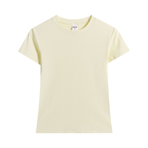 Camiseta de Manga Corta con Cuello Redondo para Mujer, 100% Algodón, Informal, Transpirable, Corte Regular, Tejido de Punto Jersey - Product Image 2