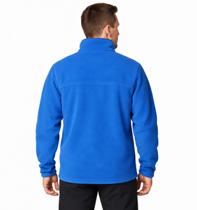 Custom <b>Mens</b> <b>Fleece</b> Pullover <b>Jacket</b> Warm Quarter Button Stand Collar Outdoor Casual Winter Sweatshirt Wholesale Manufacturer - Product Image 5